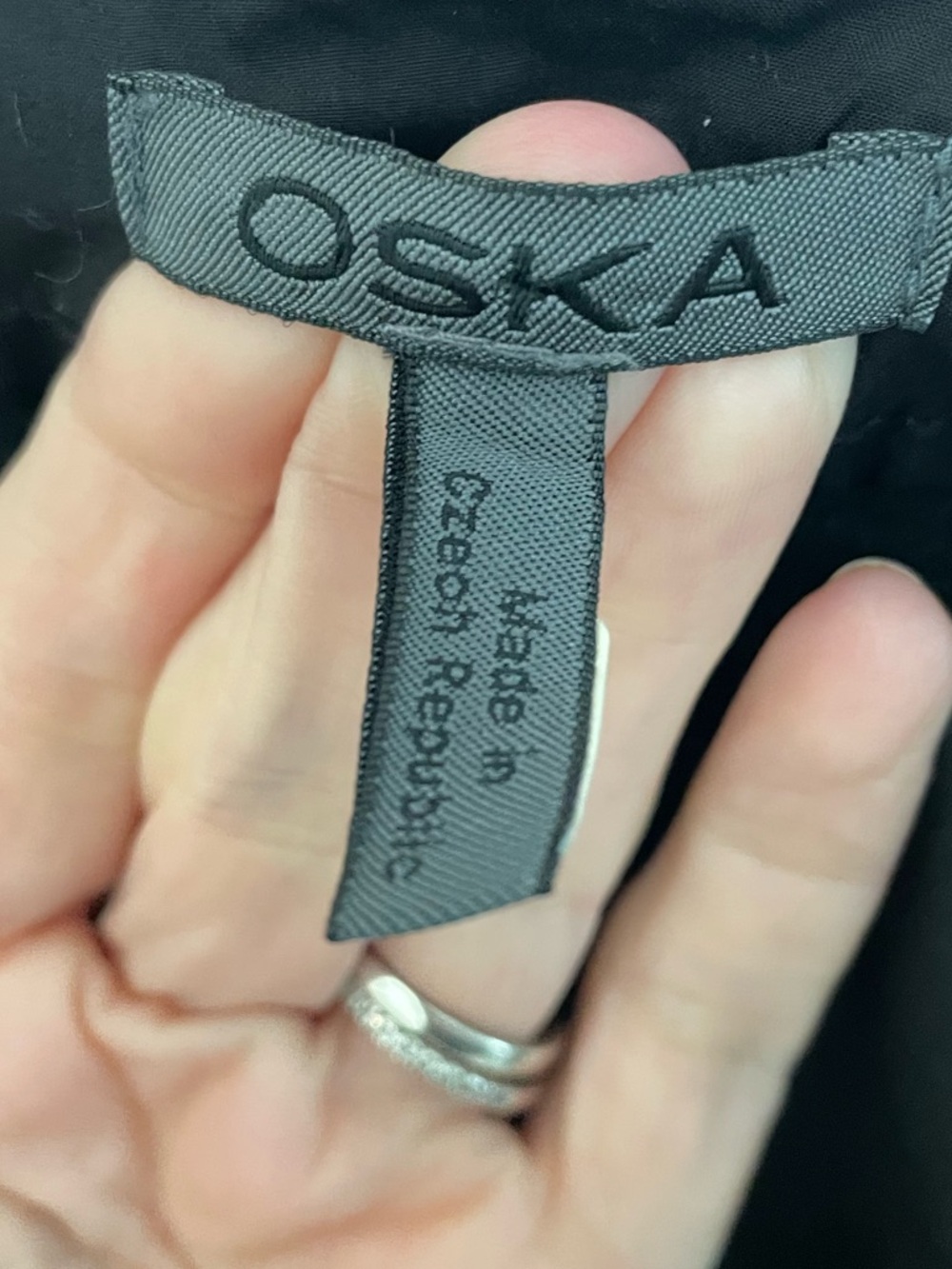 Oska Encila Midi Dress Black Cotton Poplin Lagenlook Slow Fashion Designer   L18 - Picture 5 of 13